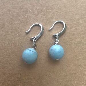 Elegant Silver and Blue Dangle Earrings